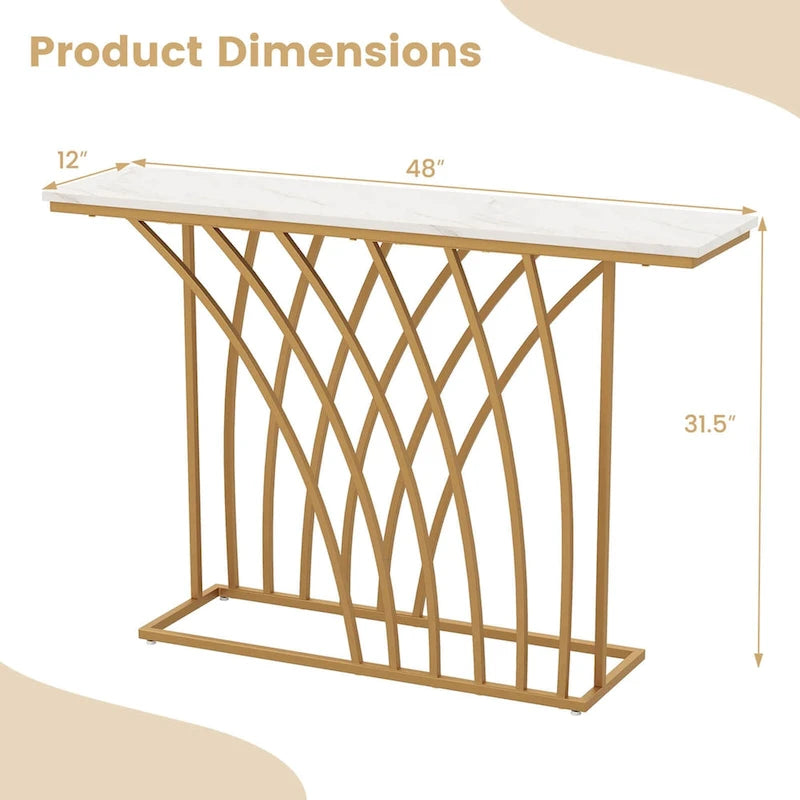 Table d'entrée décorative moderne / console longue