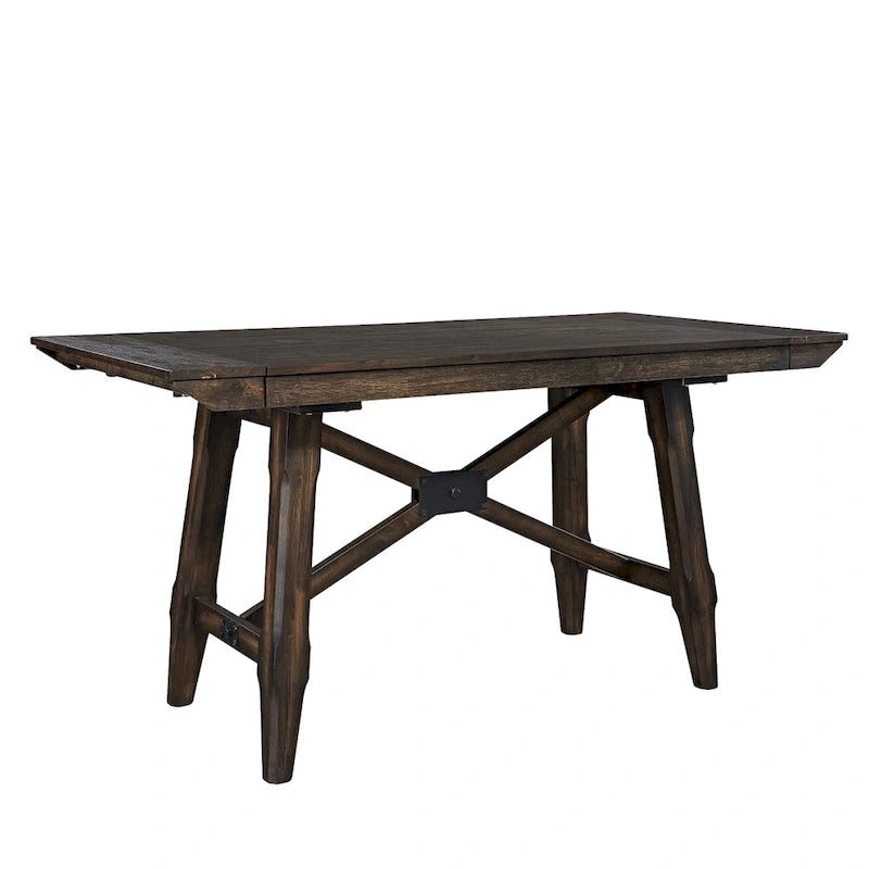 Table de fête/salle à manger double pont marron foncé