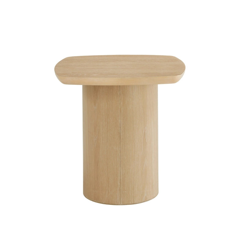 Table d'appoint moderne en placage de chêne