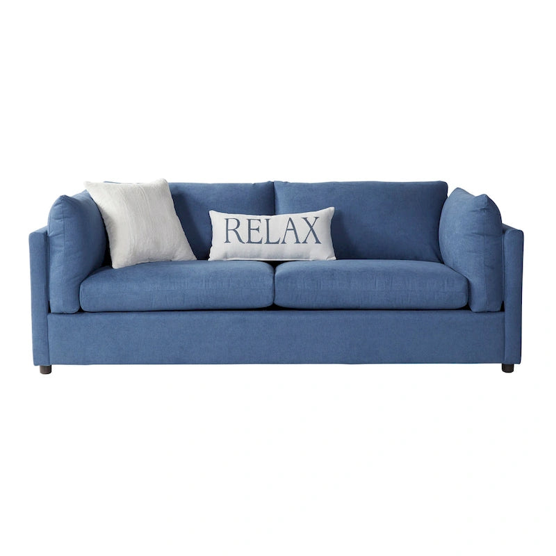 Ensemble de canapés en tissu trois pièces avec dossier