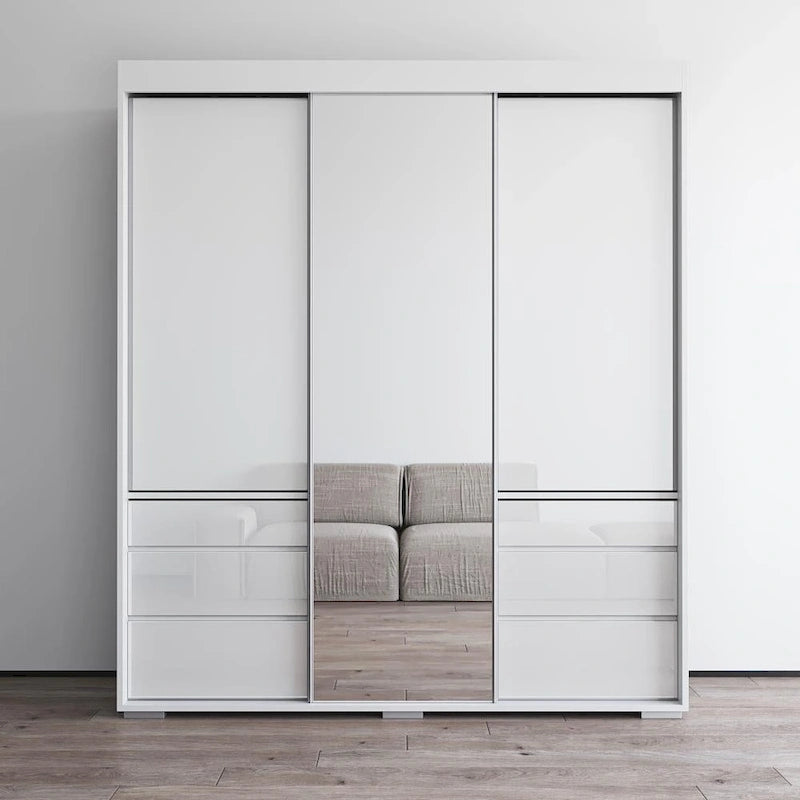Armoire de style moderne à trois portes de 180 cm