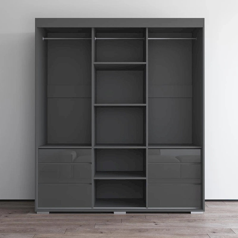 Armoire de style moderne à trois portes de 180 cm