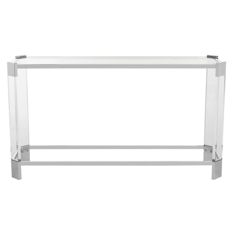 Console de salon SAFAVIEH Couture Orveig en acrylique – 52 L x 15 l x 29 H – 52Lx15Px29H