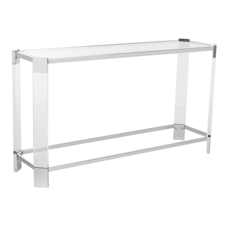 Console de salon SAFAVIEH Couture Orveig en acrylique – 52 L x 15 l x 29 H – 52Lx15Px29H