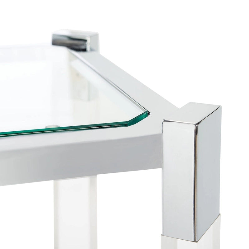 Console de salon SAFAVIEH Couture Orveig en acrylique – 52 L x 15 l x 29 H – 52Lx15Px29H