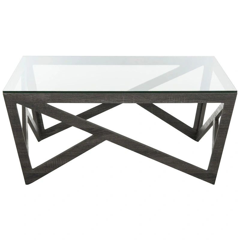 Table basse de salon en verre médiéval