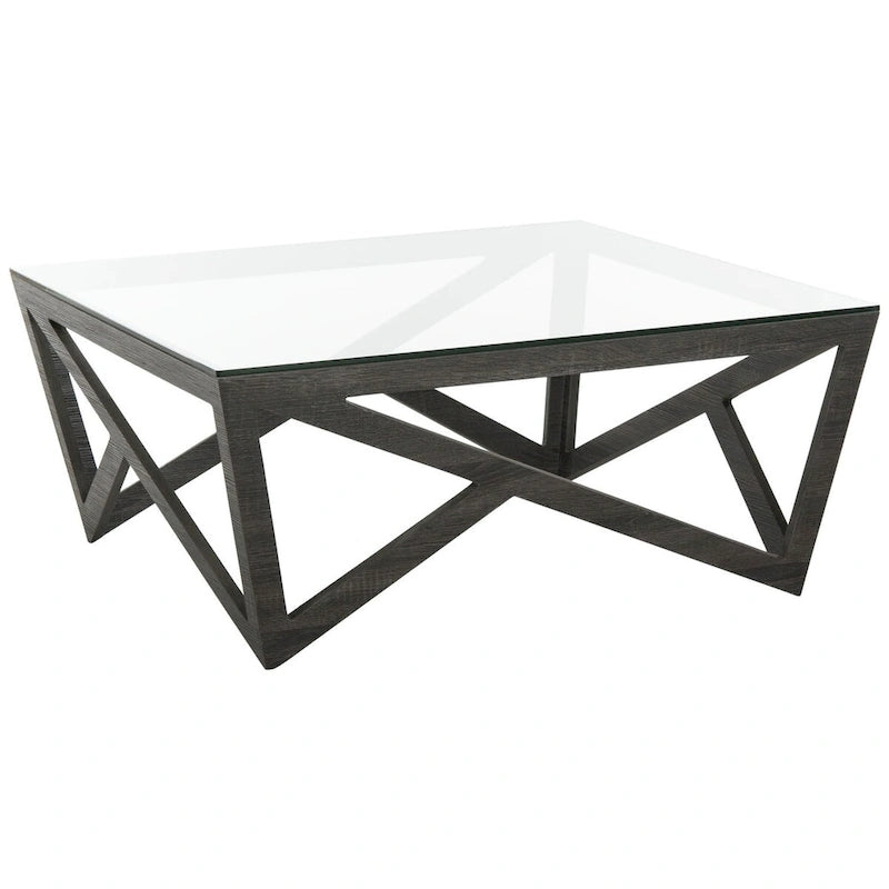 Table basse de salon en verre médiéval