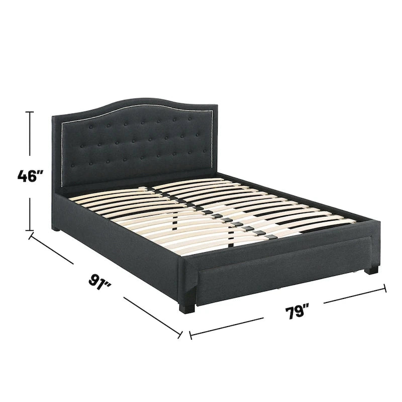 Lit king-size entièrement tapissé