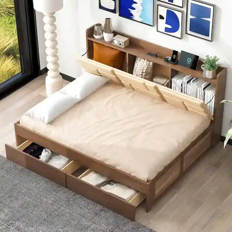 Canapé-lit en bois