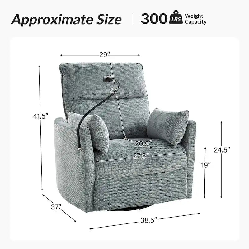 Fauteuil relax électrique/inclinable pour bébé avec fonction de pivotement