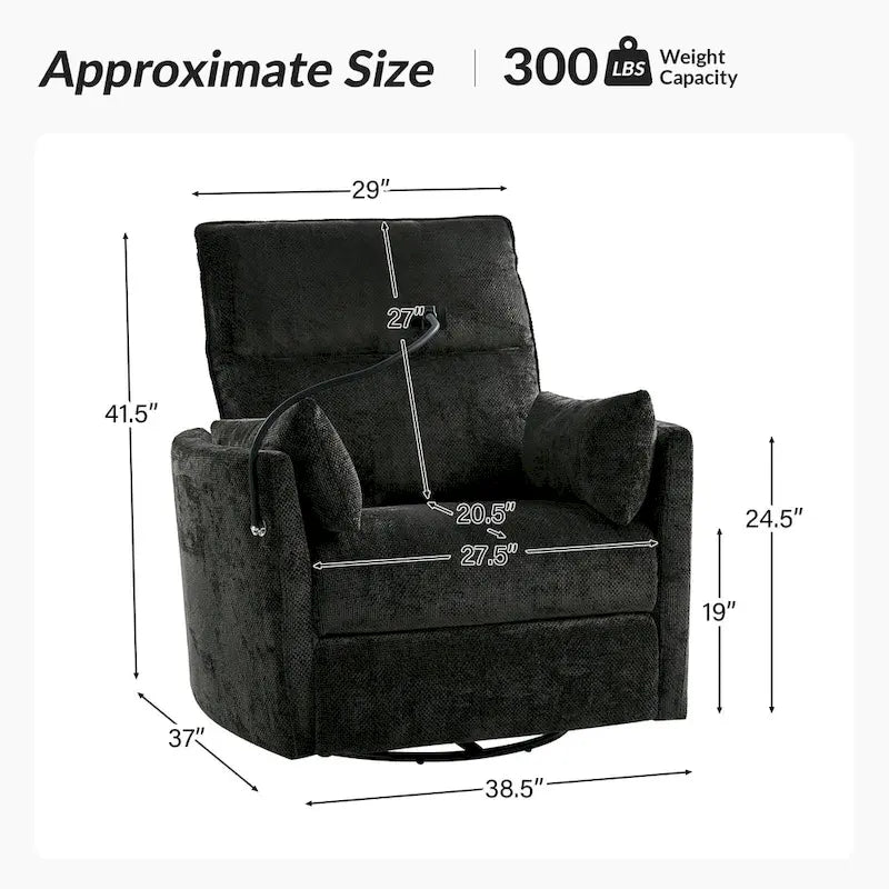 Fauteuil relax électrique/inclinable pour bébé avec fonction de pivotement