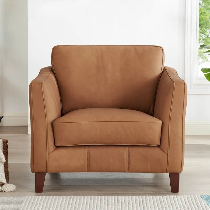 Canapés et fauteuils en cuir de vachette pleine fleur