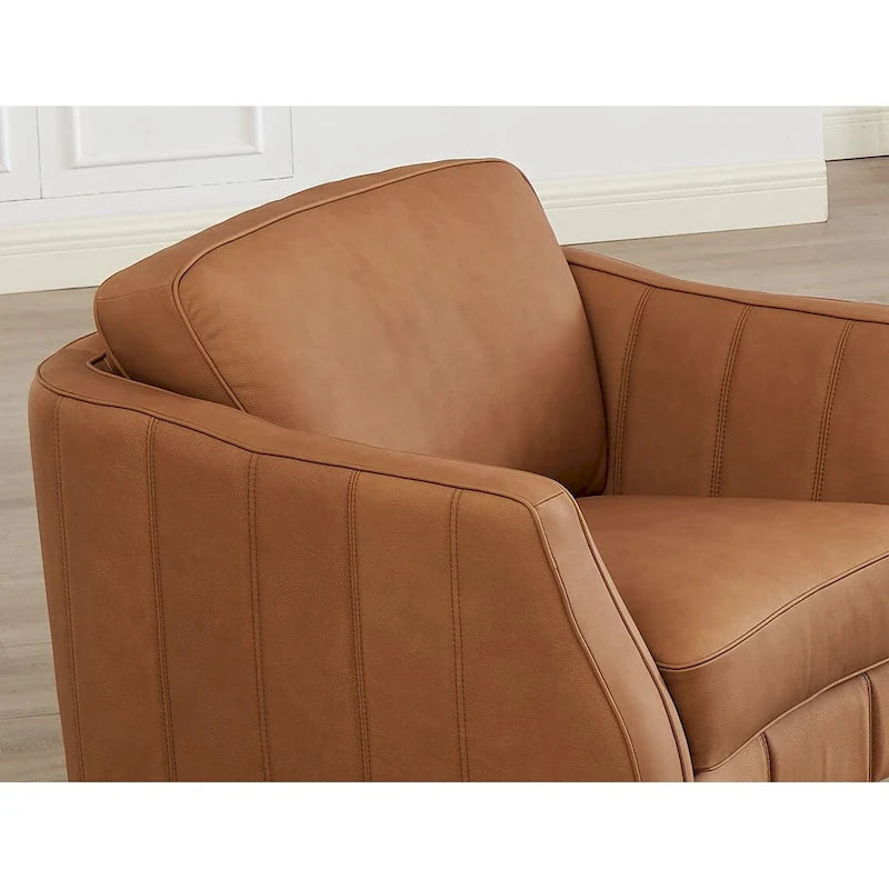 Canapés et fauteuils en cuir de vachette pleine fleur