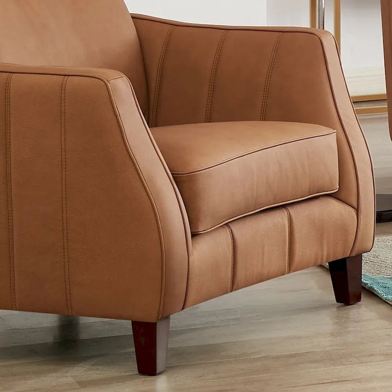 Canapés et fauteuils en cuir de vachette pleine fleur
