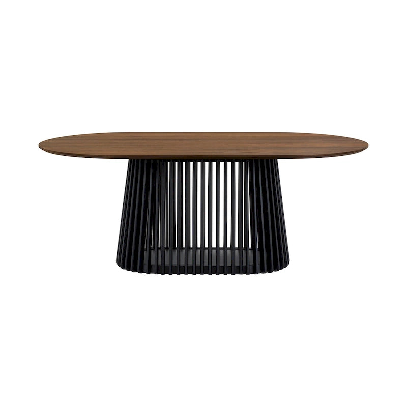 table à manger ovale en bois massif