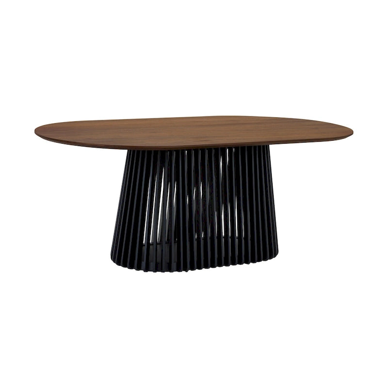 table à manger ovale en bois massif