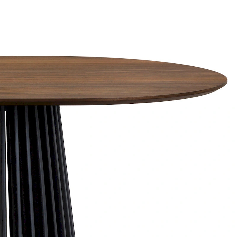 table à manger ovale en bois massif