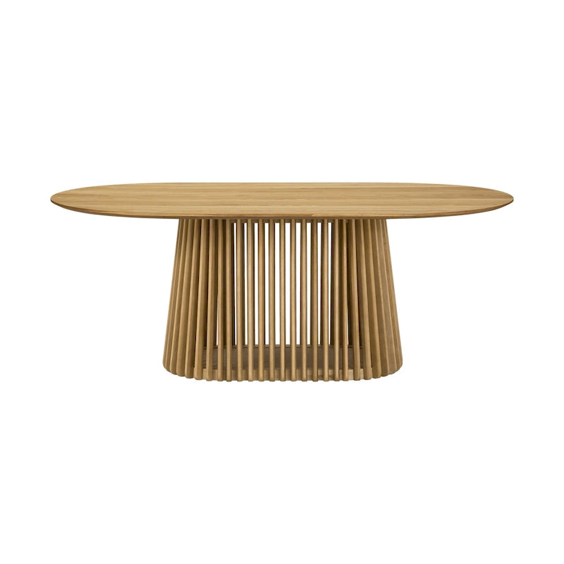 table à manger ovale en bois massif