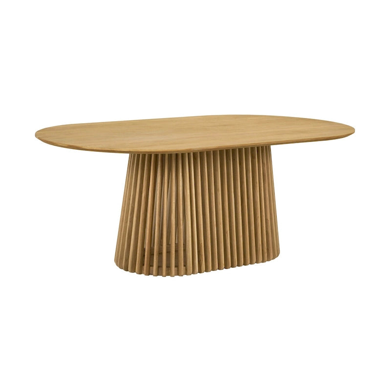 table à manger ovale en bois massif