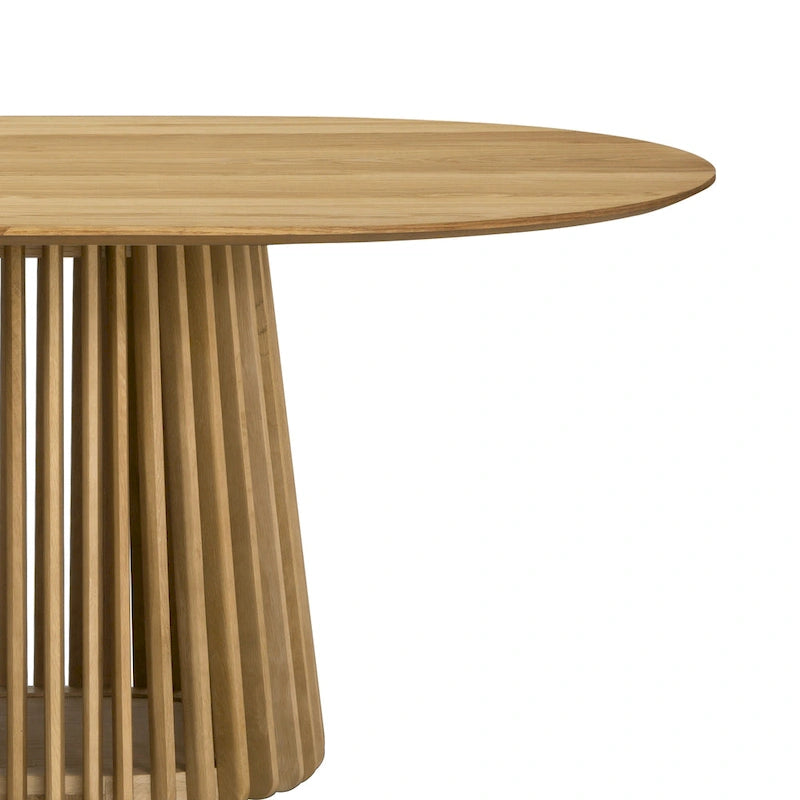 table à manger ovale en bois massif