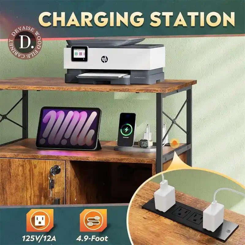 Meuble de classement avec station de recharge