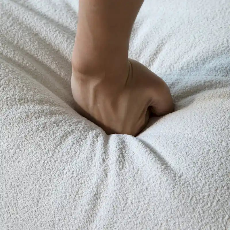 Canapé en velours, pouf géant