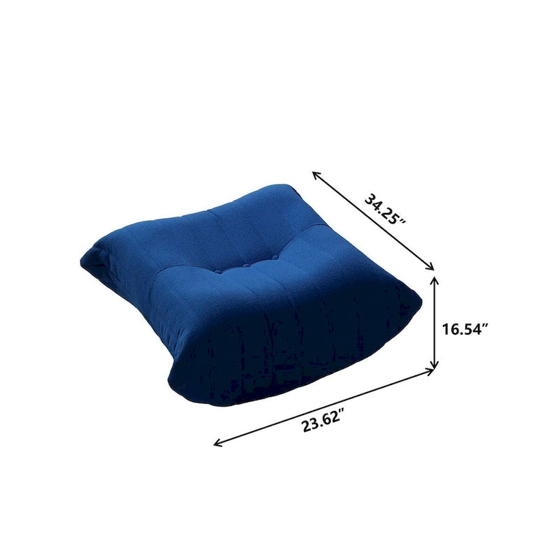 Canapé en velours, pouf géant