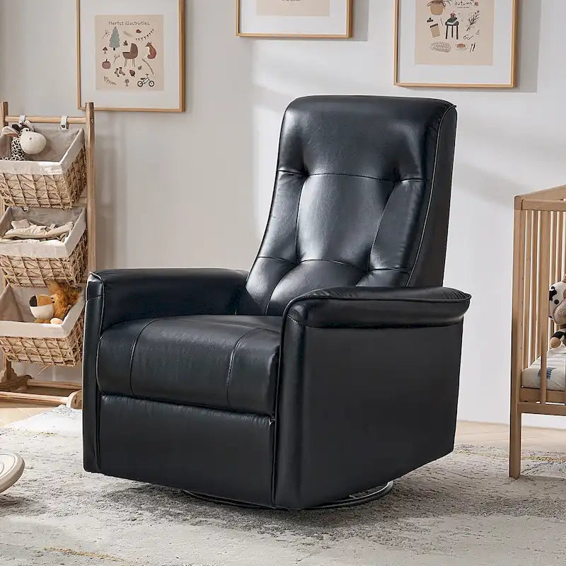 Fauteuil inclinable électrique pivotant moderne en similicuir