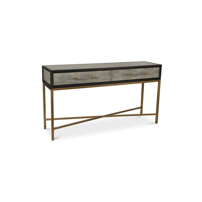 Console Art déco en bois massif et galuchat végétalien