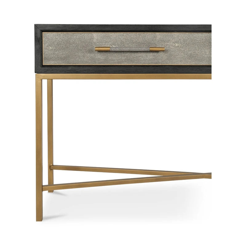 Console Art déco en bois massif et galuchat végétalien