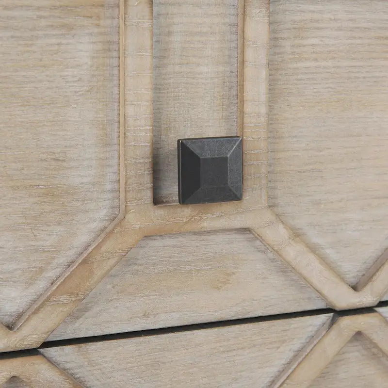 Enfilade à neuf tiroirs en placage de cèdre gris et structure en métal doré