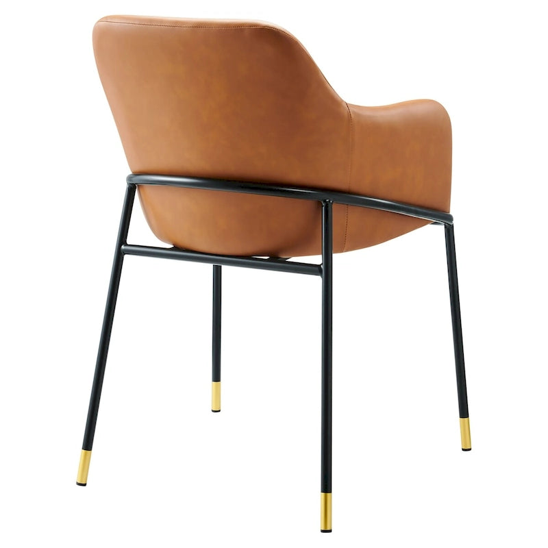 Chaise de salle à manger en cuir vegan