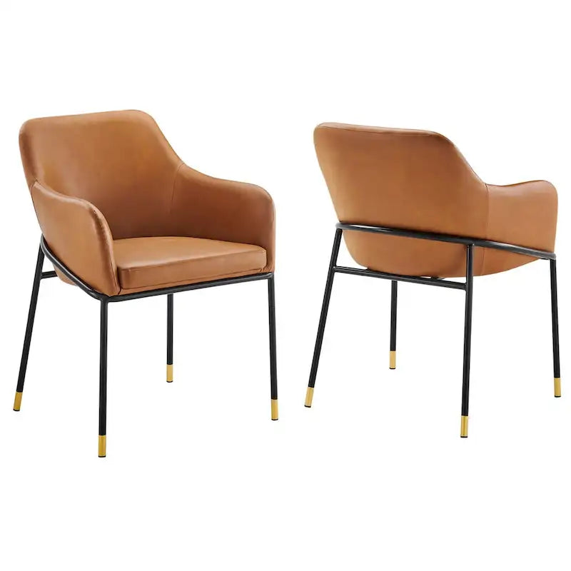 Chaise de salle à manger en cuir vegan