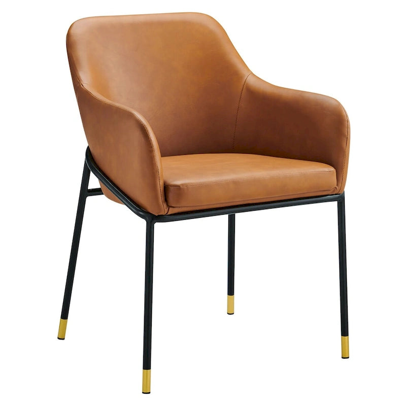 Chaise de salle à manger en cuir vegan