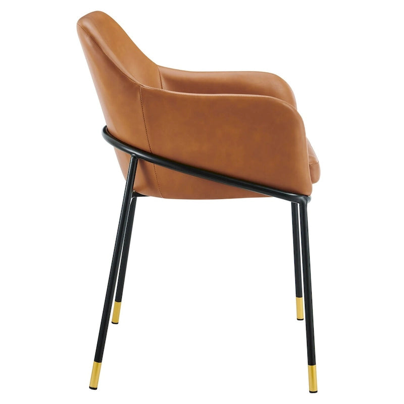 Chaise de salle à manger en cuir vegan