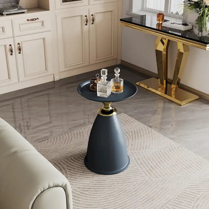 Table d'appoint ronde simple pour petits espaces