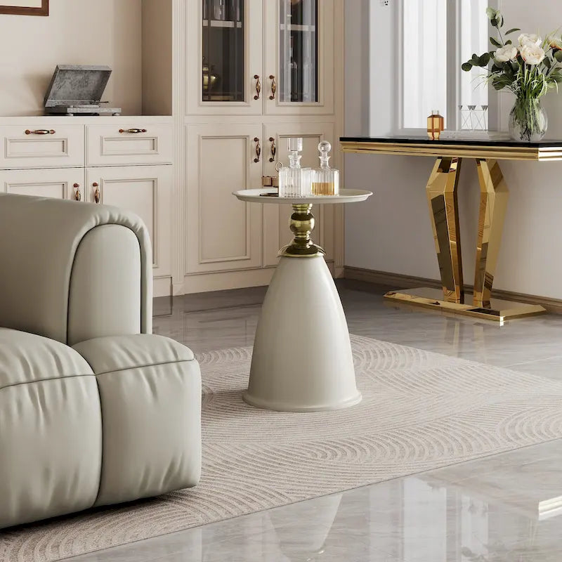 Table d'appoint ronde simple pour petits espaces