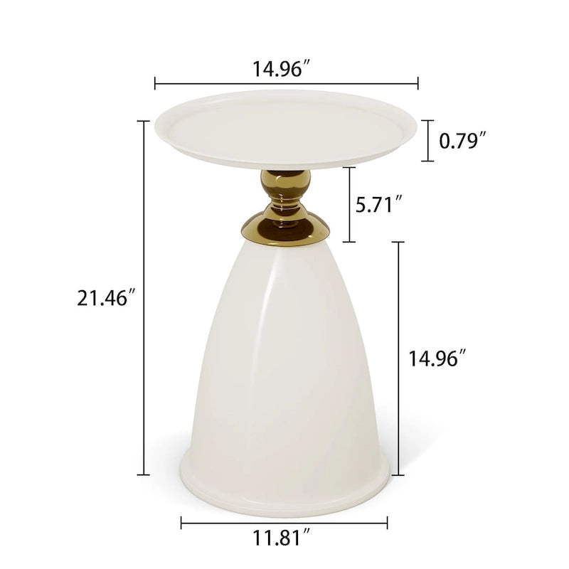 Table d'appoint ronde simple pour petits espaces