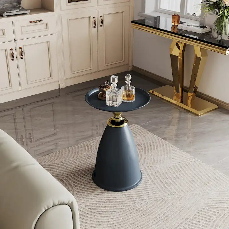 Table d'appoint ronde simple pour petits espaces