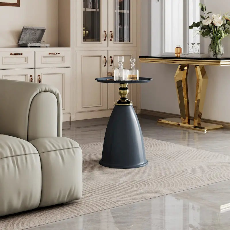 Table d'appoint ronde simple pour petits espaces