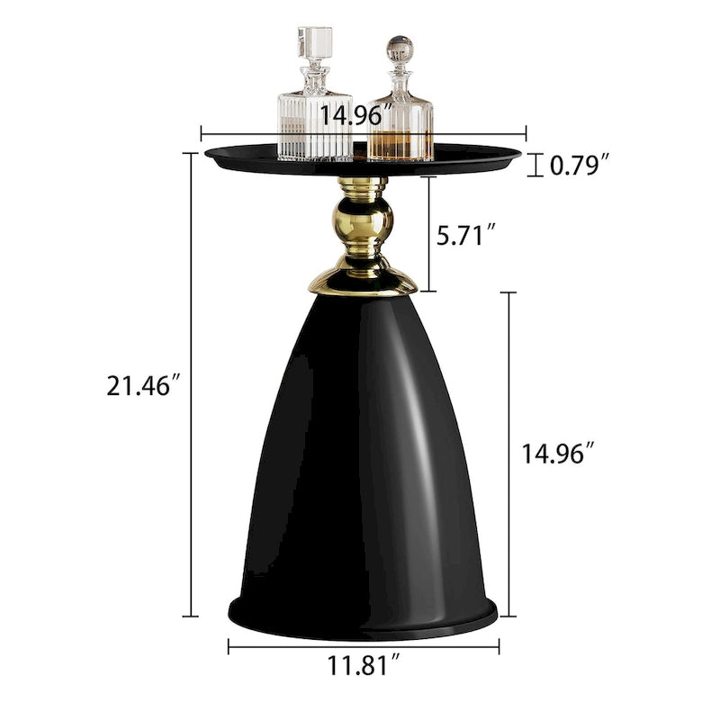 Table d'appoint ronde simple pour petits espaces
